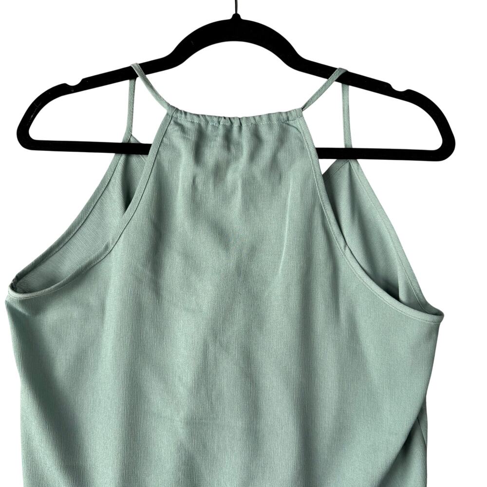 Papermoon Donte Surplice Camisole Blouse Sage Green Strappy Women's Tank Top - M - Picture 5 of 7